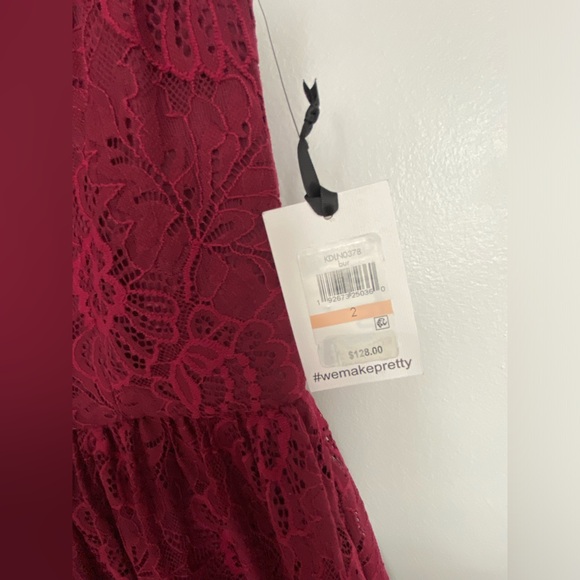 Kensie Women’s Maroon Cap Sleeve Knee Length Fit + Flare Dress Size 2 - Picture 6 of 11